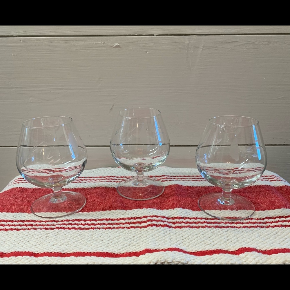 Princess House Brandy Glasses Set of three